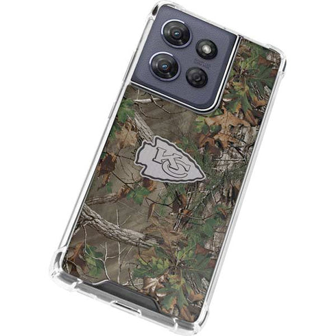 NFL Kansas City Chiefs Realtree Xtra Green Camo Moto G 5G (2025) Clear Case