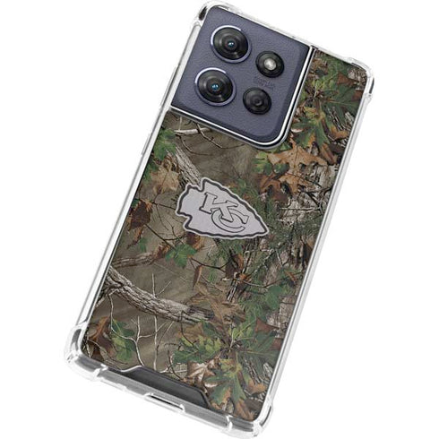 NFL Kansas City Chiefs Realtree Xtra Green Camo Moto G Play 5G (2025) Clear Case