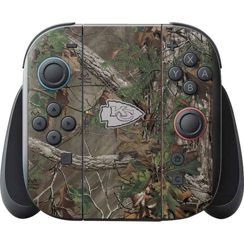 NFL Kansas City Chiefs Realtree Xtra Green Camo Nintendo Switch 2 (2025) with Joy-Con Skin