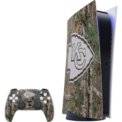NFL Kansas City Chiefs Realtree Xtra Green Camo PlayStation PS5 Skins