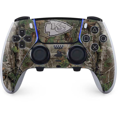 NFL Kansas City Chiefs Realtree Xtra Green Camo PS5 DualSense Edge Pro Controller Skin