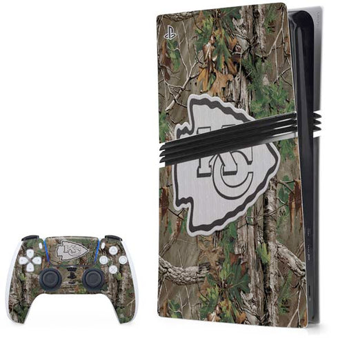 NFL Kansas City Chiefs Realtree Xtra Green Camo PS5 Pro Bundle Skin