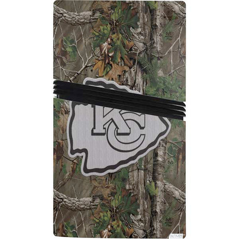 NFL Kansas City Chiefs Realtree Xtra Green Camo PS5 Pro Console Skin
