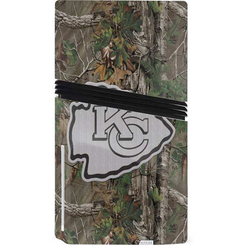 NFL Kansas City Chiefs Realtree Xtra Green Camo PS5 Pro Disk Console Skin