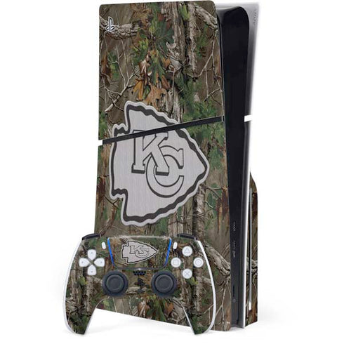 NFL Kansas City Chiefs Realtree Xtra Green Camo PlayStation PS5 Skins