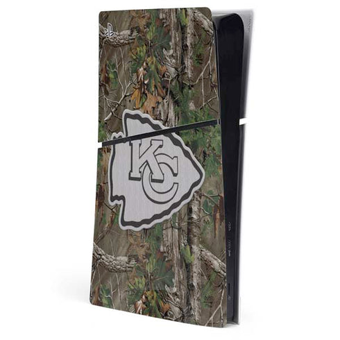 NFL Kansas City Chiefs Realtree Xtra Green Camo PS5 Slim Digital Edition Console Skin