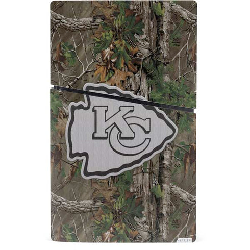 NFL Kansas City Chiefs Realtree Xtra Green Camo PS5 Slim Digital Edition Console Skin