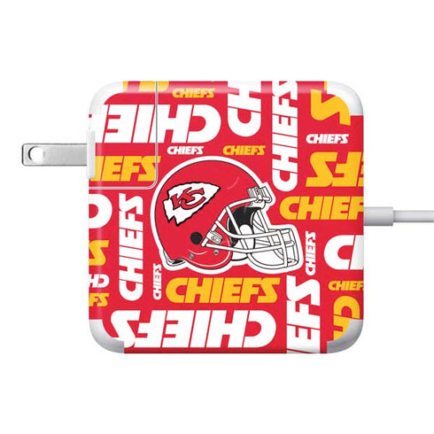 NFL Kansas City Chiefs Red Blast 85W Power Adapter (15 and 17 inch MacBook Pro Charger) Skin