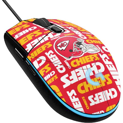 NFL Kansas City Chiefs Red Blast G203 Prodigy RGB Wired Gaming Mouse Skin