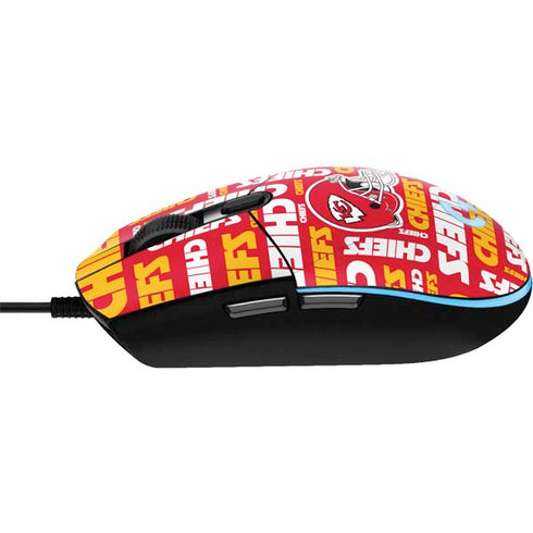 NFL Kansas City Chiefs Red Blast G203 Prodigy RGB Wired Gaming Mouse Skin