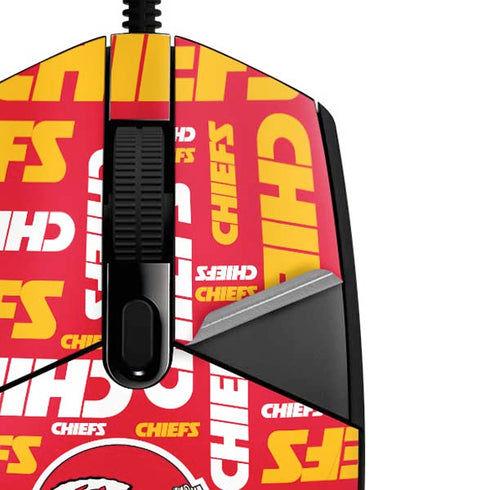 NFL Kansas City Chiefs Red Blast G203 Prodigy RGB Wired Gaming Mouse Skin