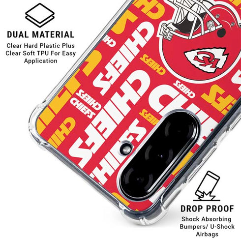 NFL Kansas City Chiefs Red Blast Galaxy A36 5G Clear Case