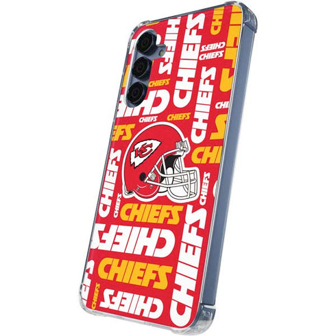 NFL Kansas City Chiefs Red Blast Galaxy A55 5G Clear Case