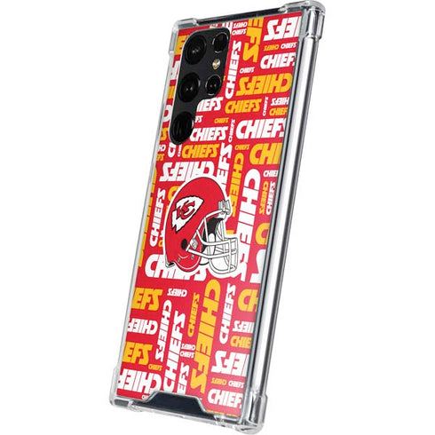 NFL Kansas City Chiefs Red Blast Galaxy S23 Ultra Clear Case