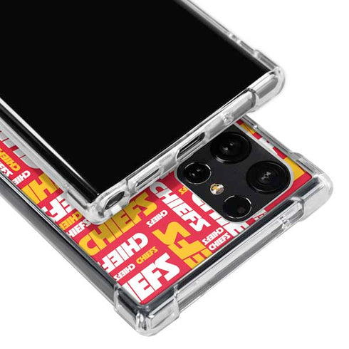 NFL Kansas City Chiefs Red Blast Galaxy S23 Ultra Clear Case