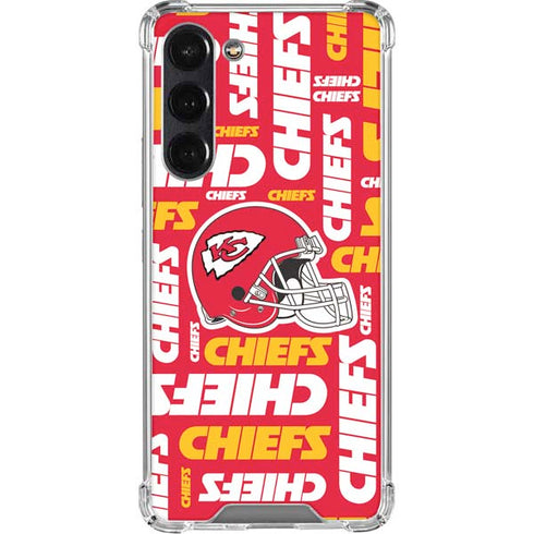 NFL Kansas City Chiefs Red Blast Galaxy S24 FE Clear Case