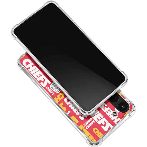 NFL Kansas City Chiefs Red Blast Galaxy S24 FE Clear Case