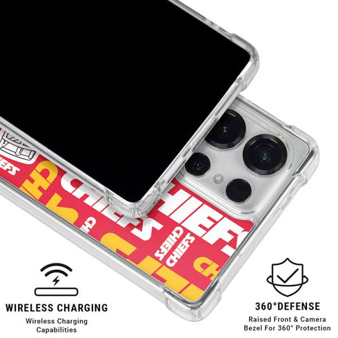 NFL Kansas City Chiefs Red Blast Galaxy S25 Ultra Clear Case