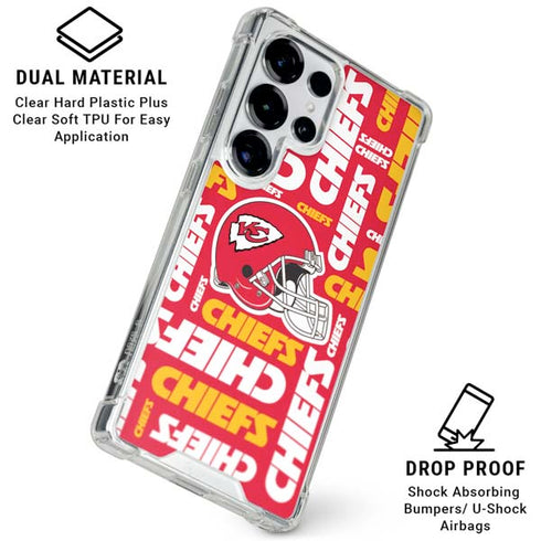 NFL Kansas City Chiefs Red Blast Galaxy S26 Ultra Clear Case
