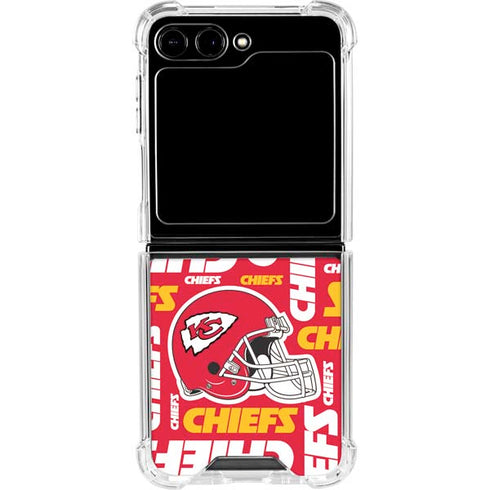 NFL Kansas City Chiefs Red Blast Galaxy Z Flip6 Clear Case