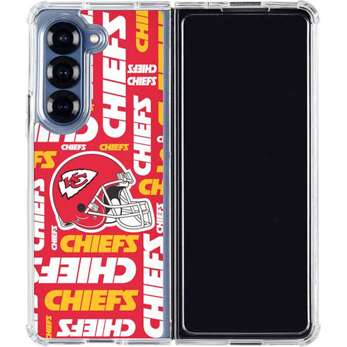NFL Kansas City Chiefs Red Blast Galaxy Z Fold6 Clear Case