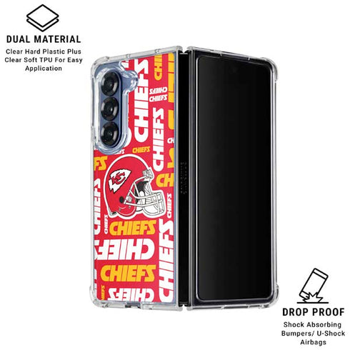 NFL Kansas City Chiefs Red Blast Galaxy Z Fold6 Clear Case