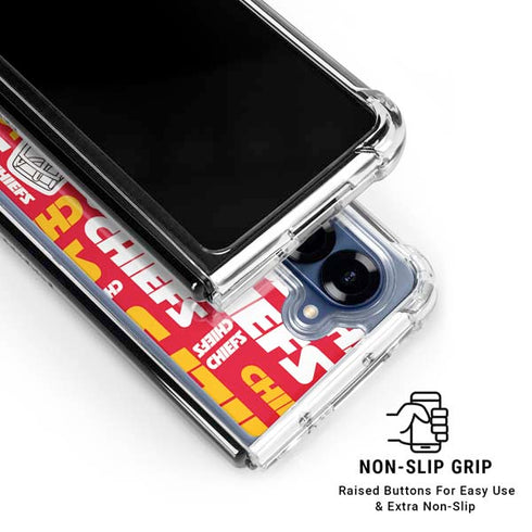 NFL Kansas City Chiefs Red Blast Galaxy Z Fold6 Clear Case