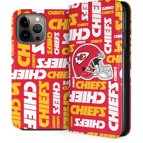 NFL Kansas City Chiefs Red Blast iPhone 14 Pro Max Folio Case