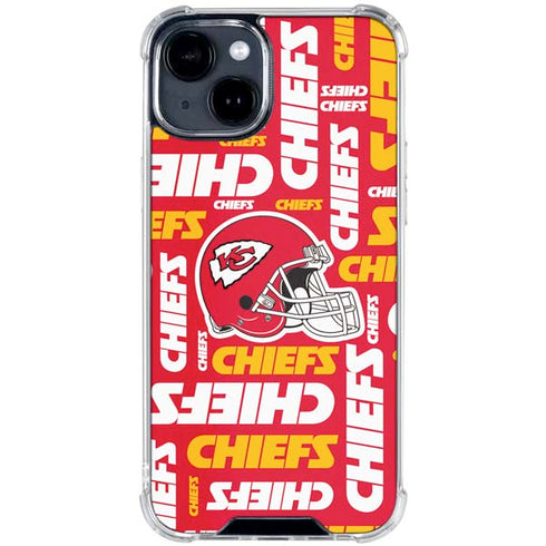 NFL Kansas City Chiefs Red Blast iPhone 15 Clear Case