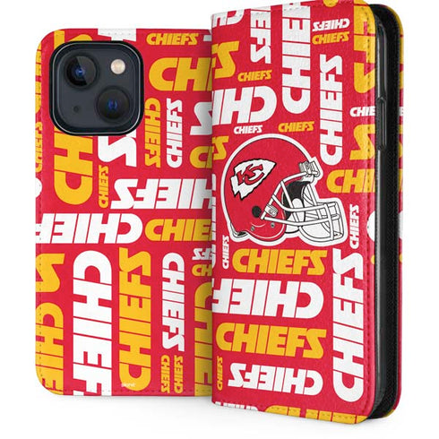 NFL Kansas City Chiefs Red Blast iPhone 15 Folio Case