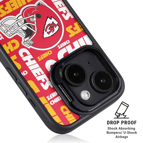 NFL Kansas City Chiefs Red Blast iPhone 15 Kickstand Case