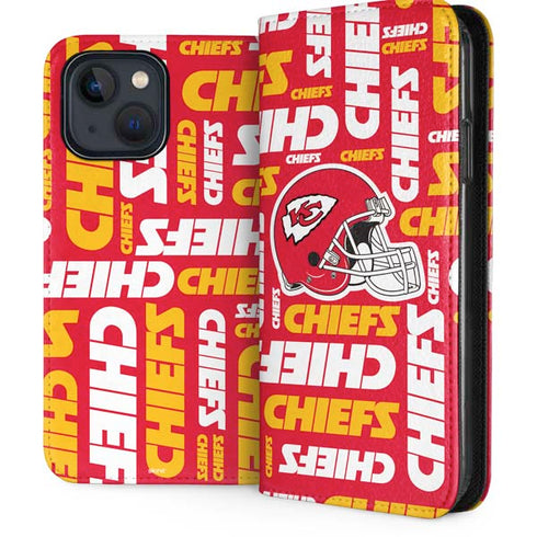 NFL Kansas City Chiefs Red Blast iPhone 15 Plus Folio Case