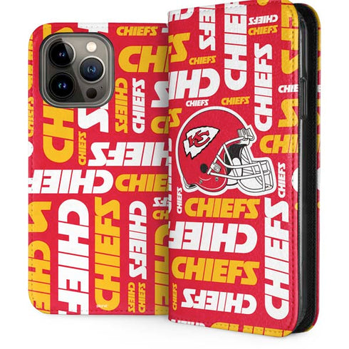NFL Kansas City Chiefs Red Blast iPhone 15 Pro Max Folio Case