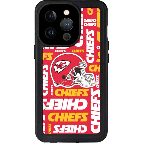 NFL Kansas City Chiefs Red Blast iPhone 15 Pro Waterproof Case