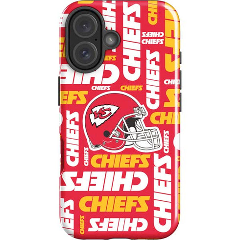 NFL Kansas City Chiefs Red Blast iPhone 16 Impact Case
