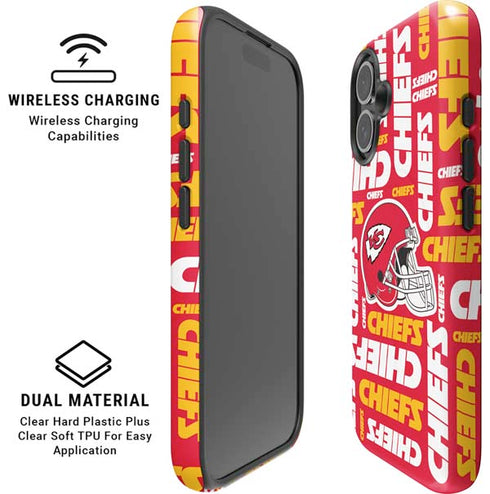 NFL Kansas City Chiefs Red Blast iPhone 16 Magsafe Impact Case
