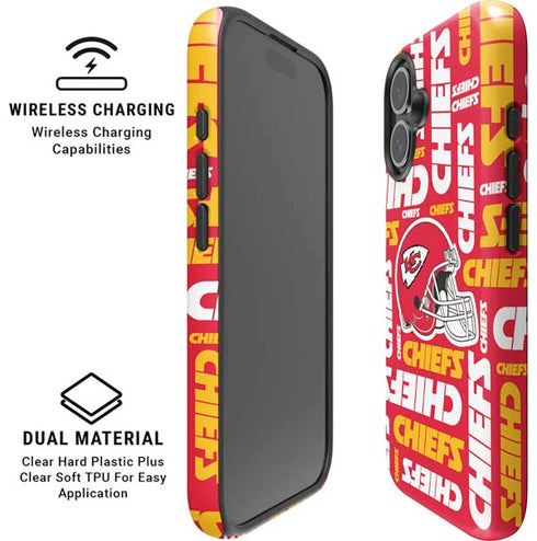 NFL Kansas City Chiefs Red Blast iPhone 16 Plus Magsafe Impact Case
