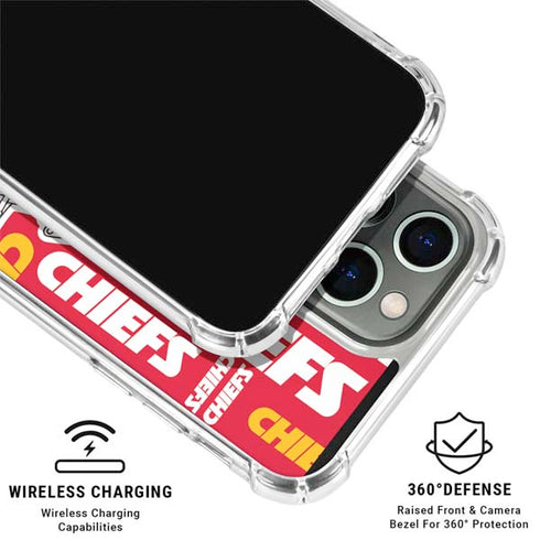 NFL Kansas City Chiefs Red Blast iPhone 16 Pro Clear Case