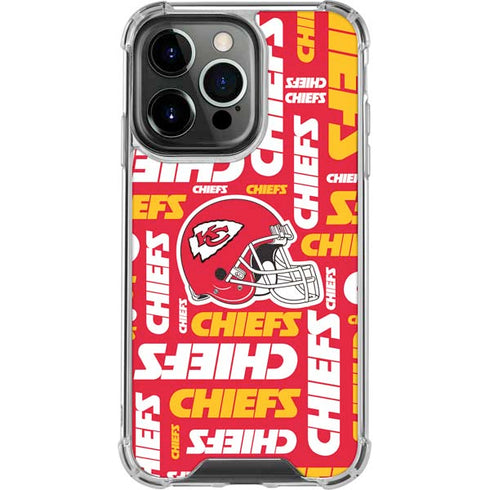 NFL Kansas City Chiefs Red Blast iPhone 16 Pro Max Clear Case