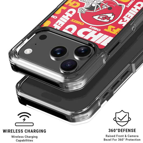NFL Kansas City Chiefs Red Blast iPhone 18 Pro Clear Case