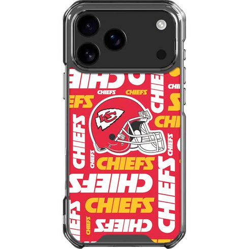 NFL Kansas City Chiefs Red Blast iPhone 18 Pro Max Clear Case