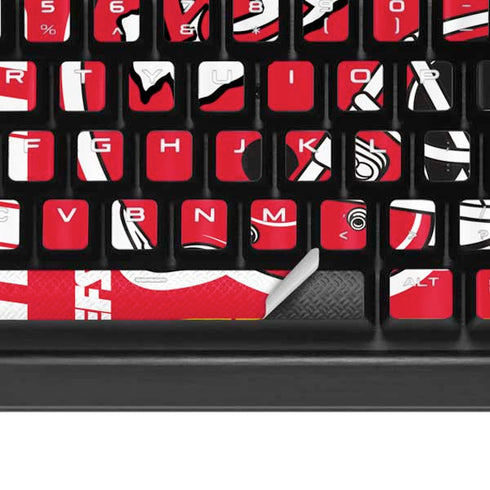 NFL Kansas City Chiefs Red Blast K95 RGB PLATINUM Mechanical Gaming Keyboard Skin