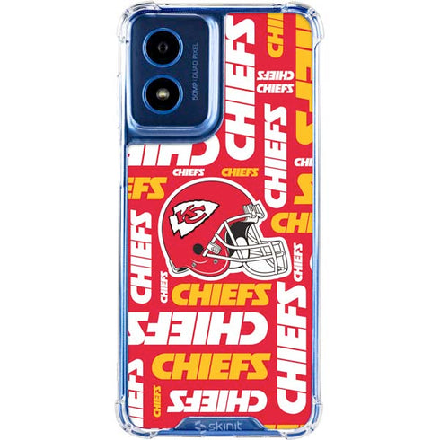 NFL Kansas City Chiefs Red Blast Moto G 5G (2024) Clear Case