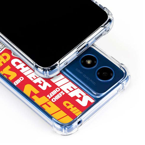 NFL Kansas City Chiefs Red Blast Moto G 5G (2024) Clear Case