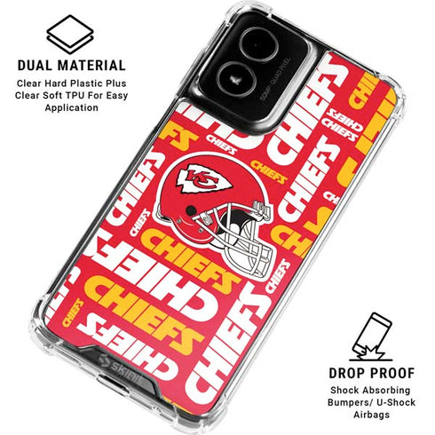 NFL Kansas City Chiefs Red Blast Moto G Power 5G (2024) Clear Case
