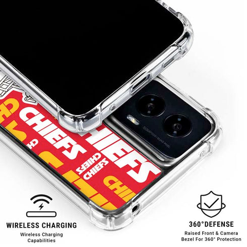 NFL Kansas City Chiefs Red Blast Moto G Power 5G (2024) Clear Case