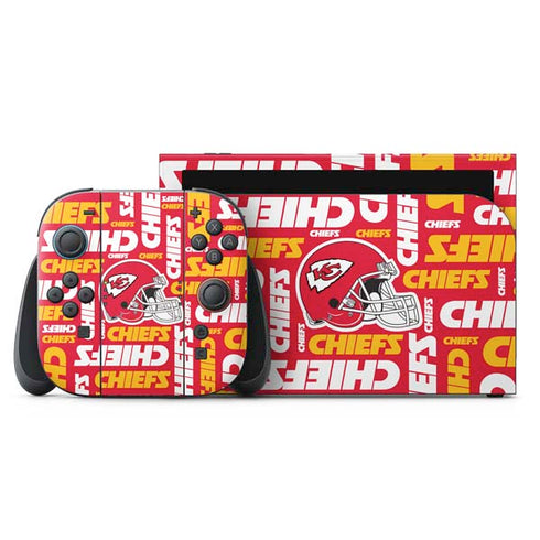 NFL Kansas City Chiefs Red Blast Nintendo Skins