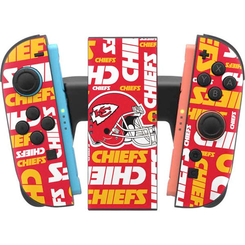 NFL Kansas City Chiefs Red Blast Nintendo Switch 2 (2025) Joy-Con Controller Skin