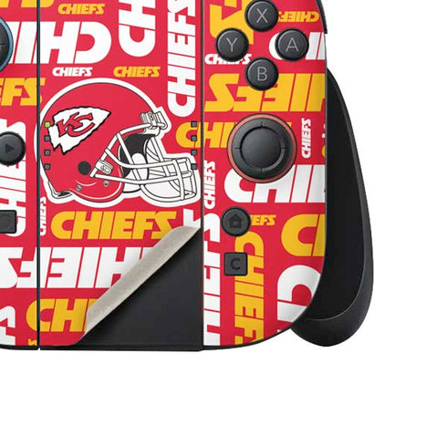 NFL Kansas City Chiefs Red Blast Nintendo Switch 2 (2025) Joy-Con Controller Skin