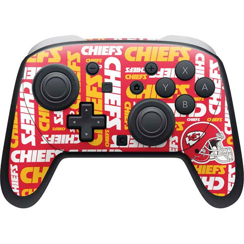 NFL Kansas City Chiefs Red Blast Nintendo Switch 2 (2025) Pro Controller Skin